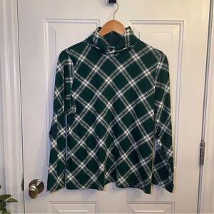 Karen Scott Green Plaid Long Sleeve Top